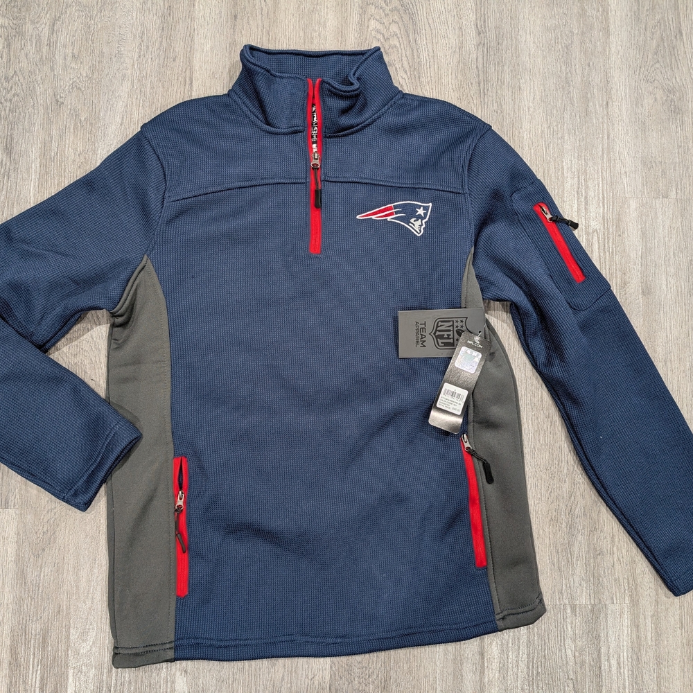 NFL Patriots Navy and Gray Performance Jacket